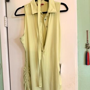 Guess melon green Sleeveless Button Down dress